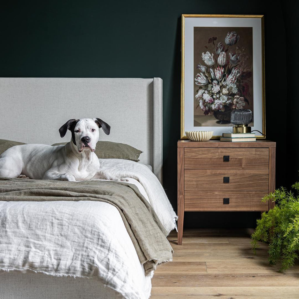 baseHara 3 Drawer Dresser - Frozen Walnut - Dekor Butik