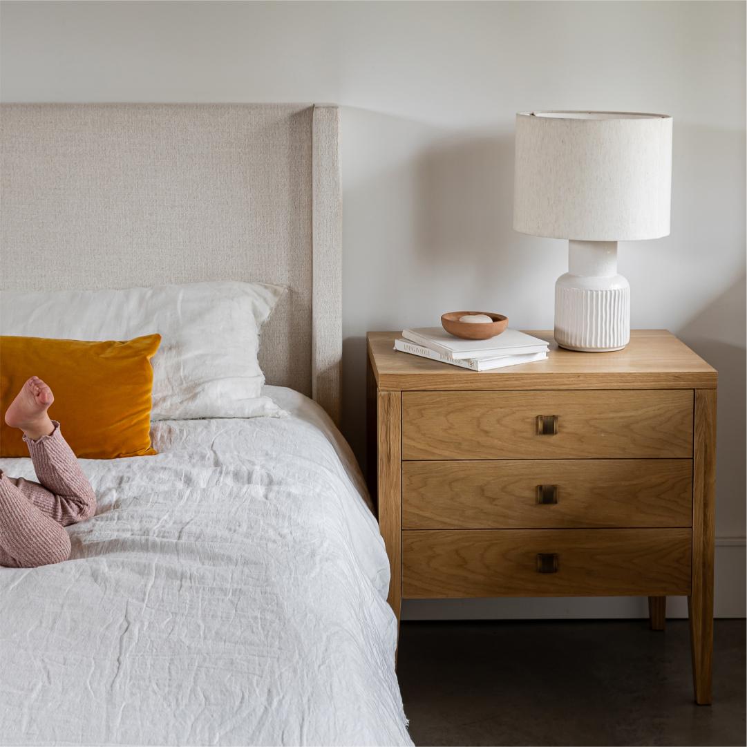 baseHara 3 Drawer Dresser - Natural Oak - Dekor Butik