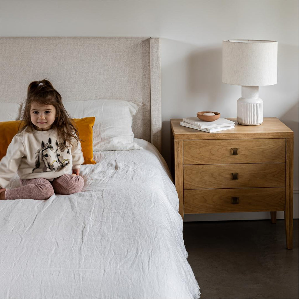 baseHara 3 Drawer Dresser - Natural Oak - Dekor Butik