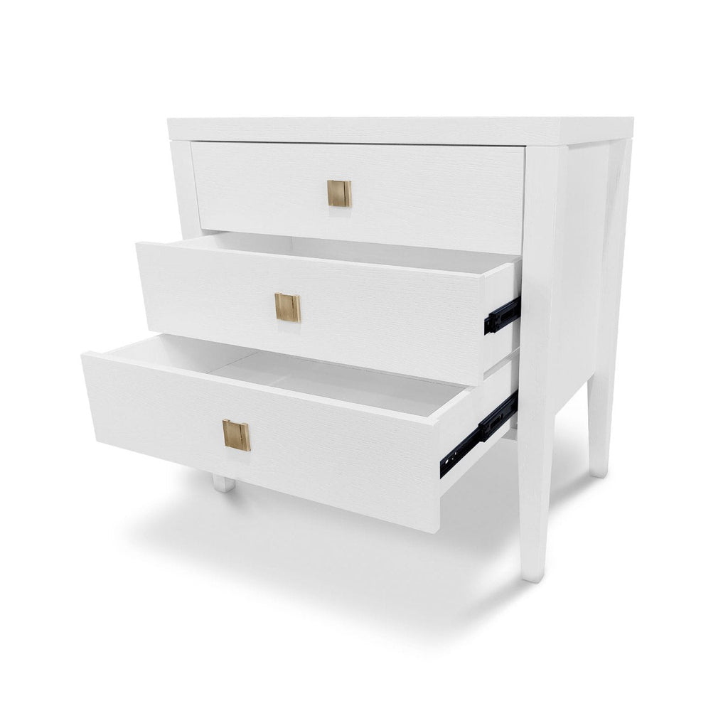 baseHara 3 Drawer Dresser - White - Dekor Butik