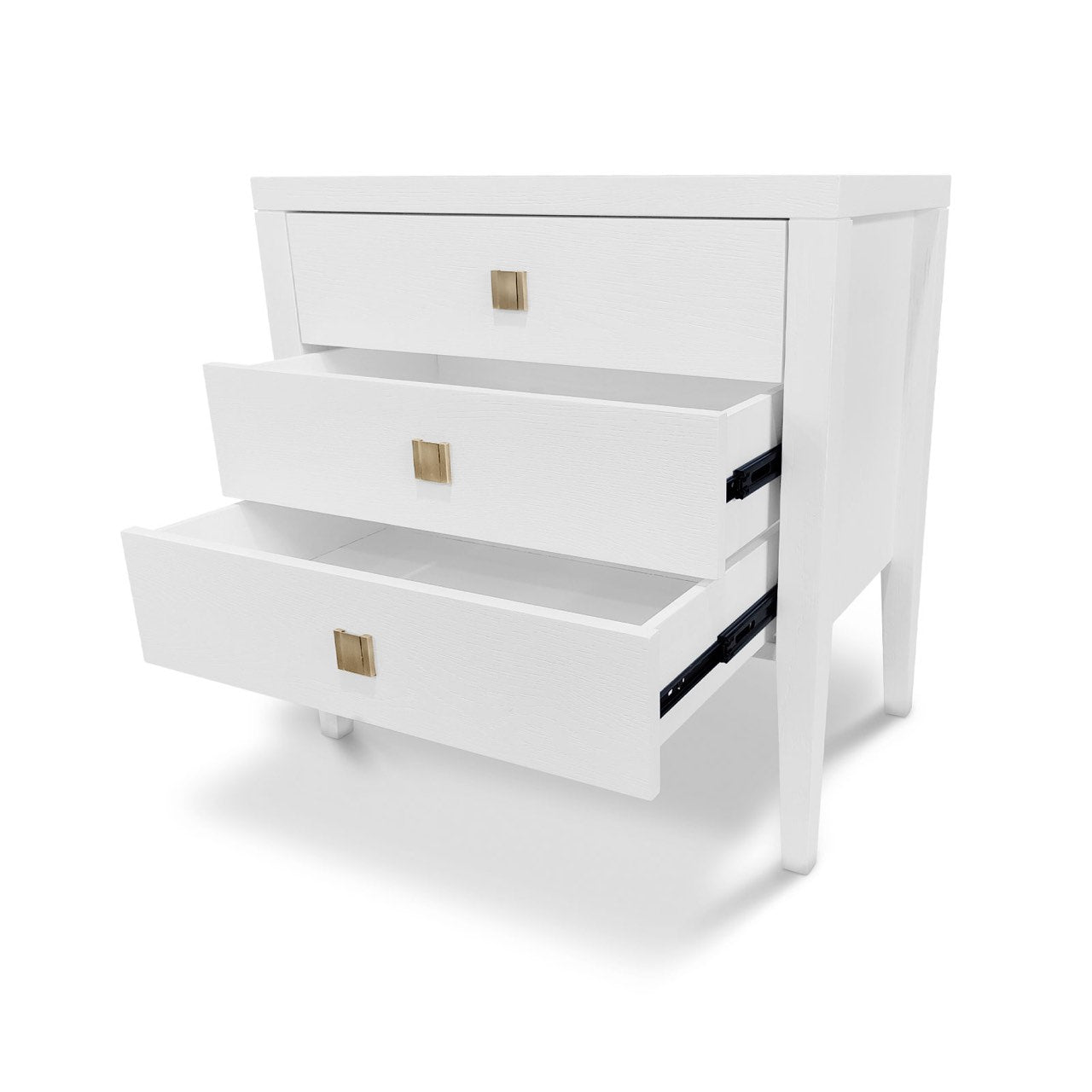 baseHara 3 Drawer Dresser - White - Dekor Butik