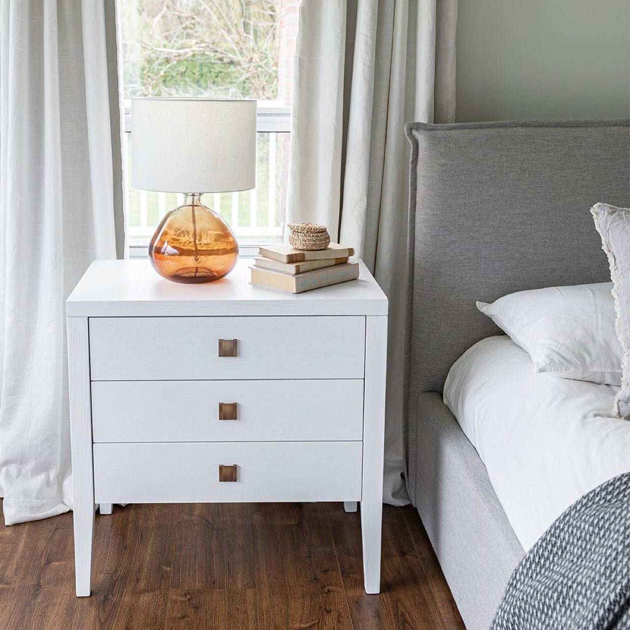 baseHara 3 Drawer Dresser - White - Dekor Butik