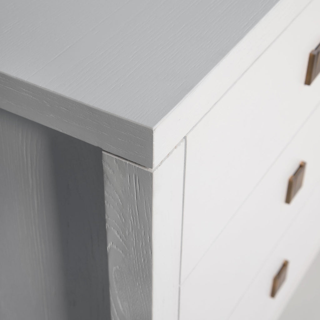 baseHara 3 Drawer Dresser - White - Dekor Butik