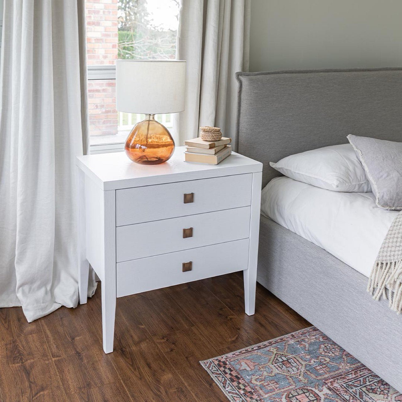 baseHara 3 Drawer Dresser - White - Dekor Butik