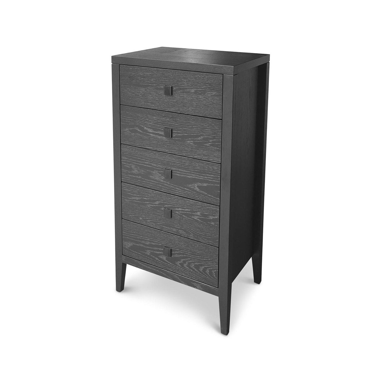 baseHara 5 Drawer Tall Dresser - Black - Dekor Butik
