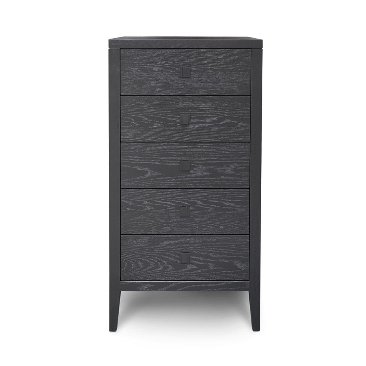 baseHara 5 Drawer Tall Dresser - Black - Dekor Butik