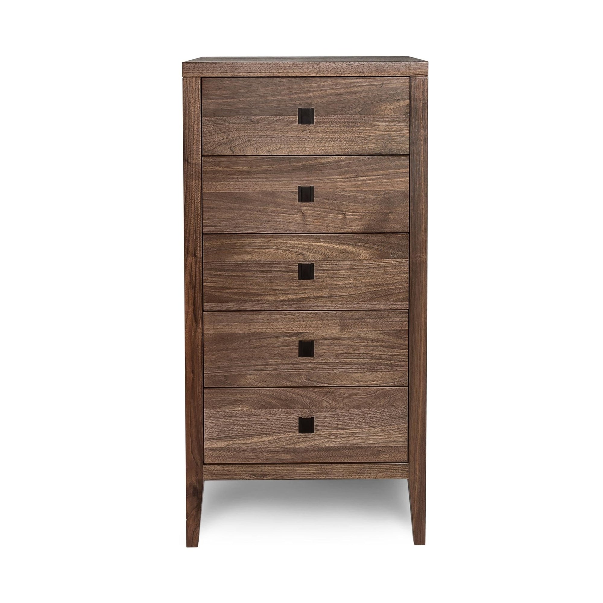 baseHara 5 Drawer Tall Dresser - Frozen Walnut - Dekor Butik