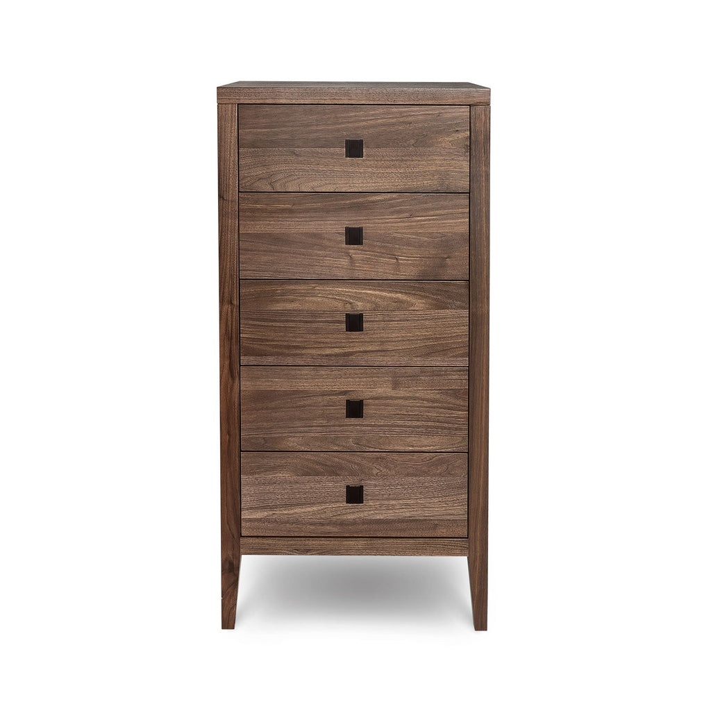 baseHara 5 Drawer Tall Dresser - Frozen Walnut - Dekor Butik