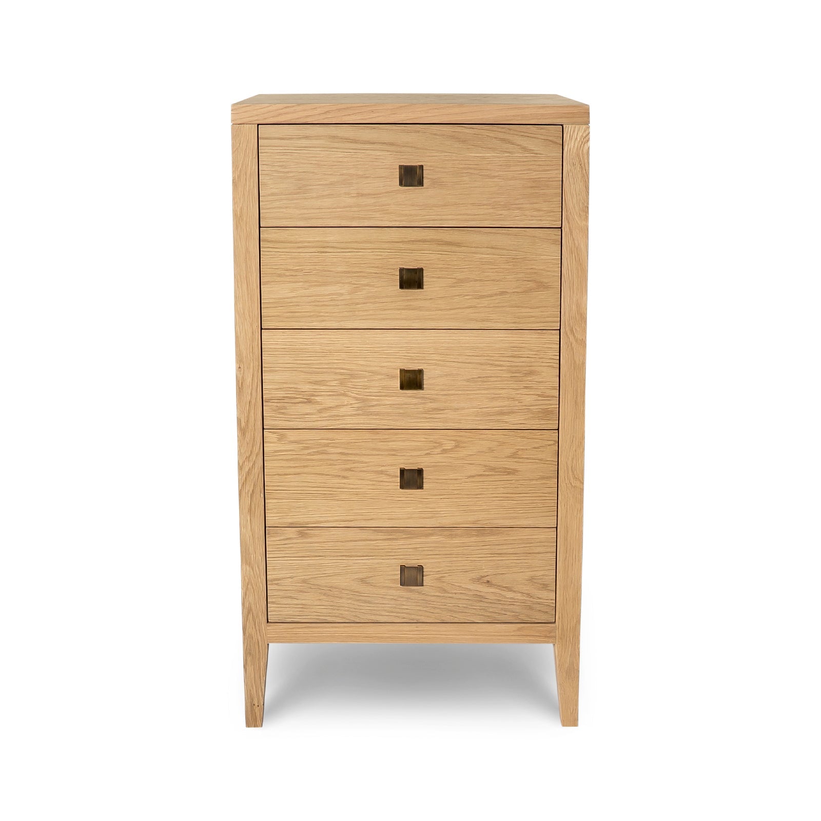 baseHara 5 Drawer Tall Dresser - Natural Oak - Dekor Butik