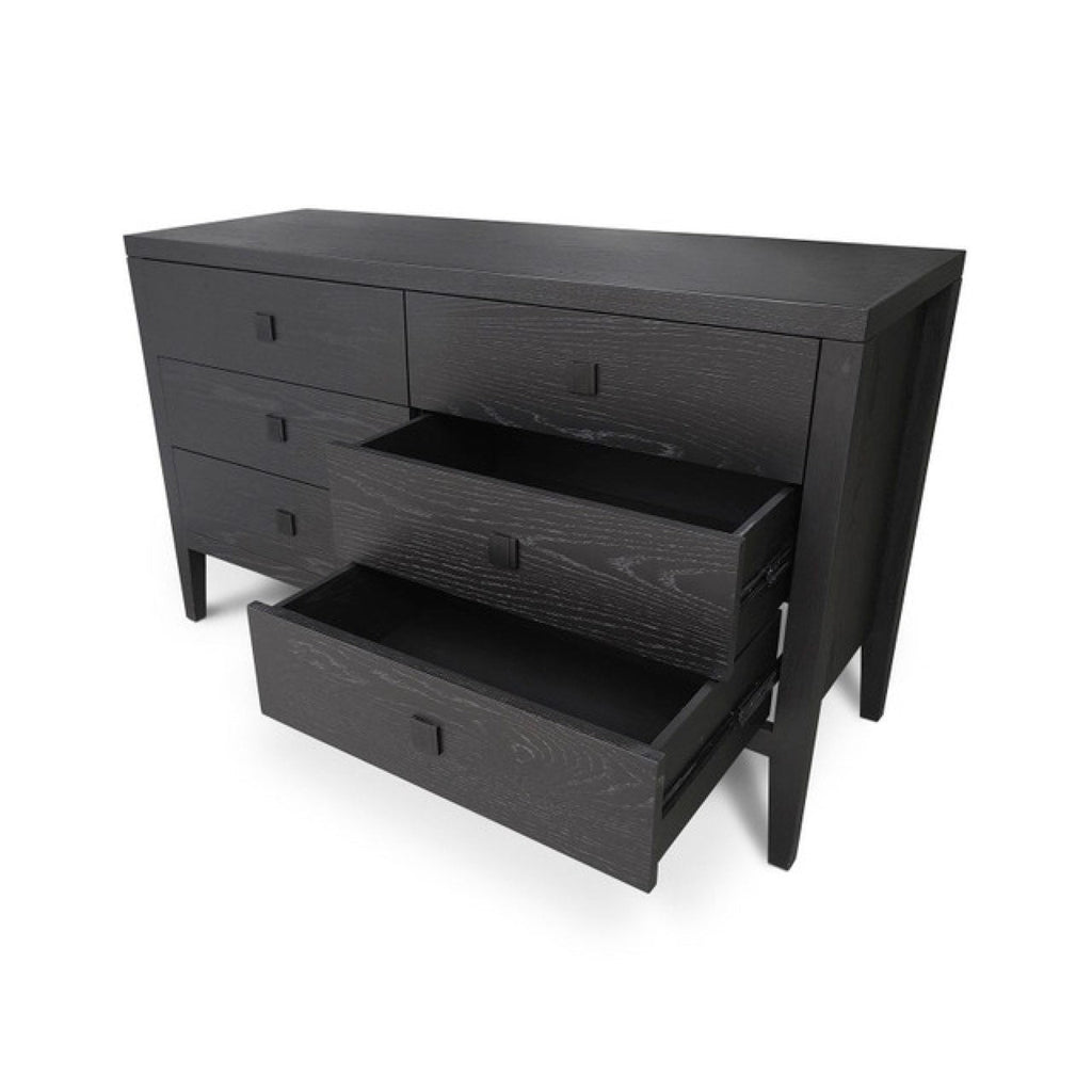 baseHara 6 Drawer Dresser - Black - Dekor Butik
