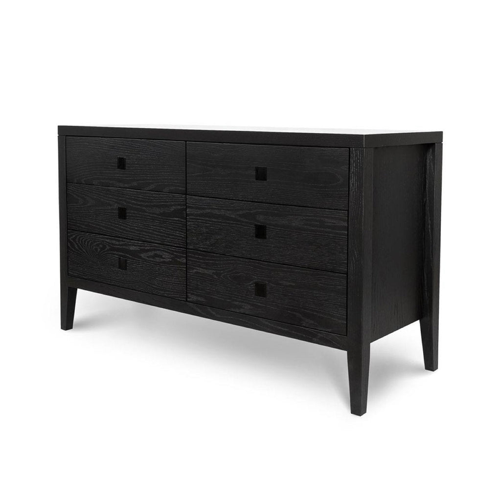 baseHara 6 Drawer Dresser - Black - Dekor Butik