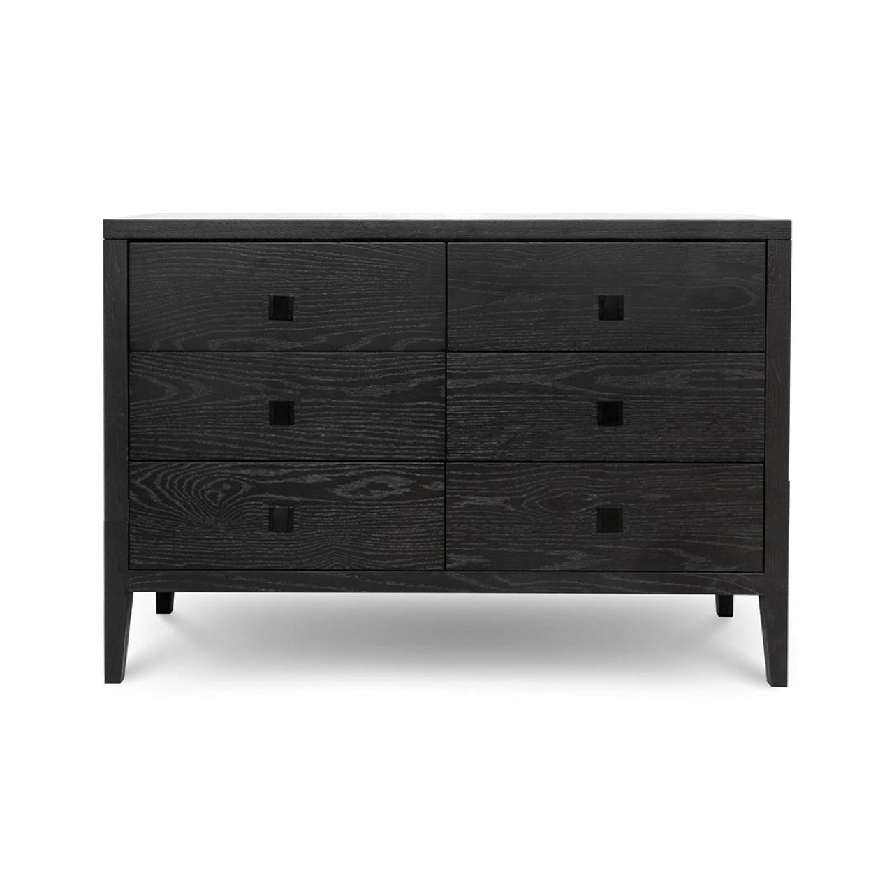 baseHara 6 Drawer Dresser Tall - Black - Dekor Butik