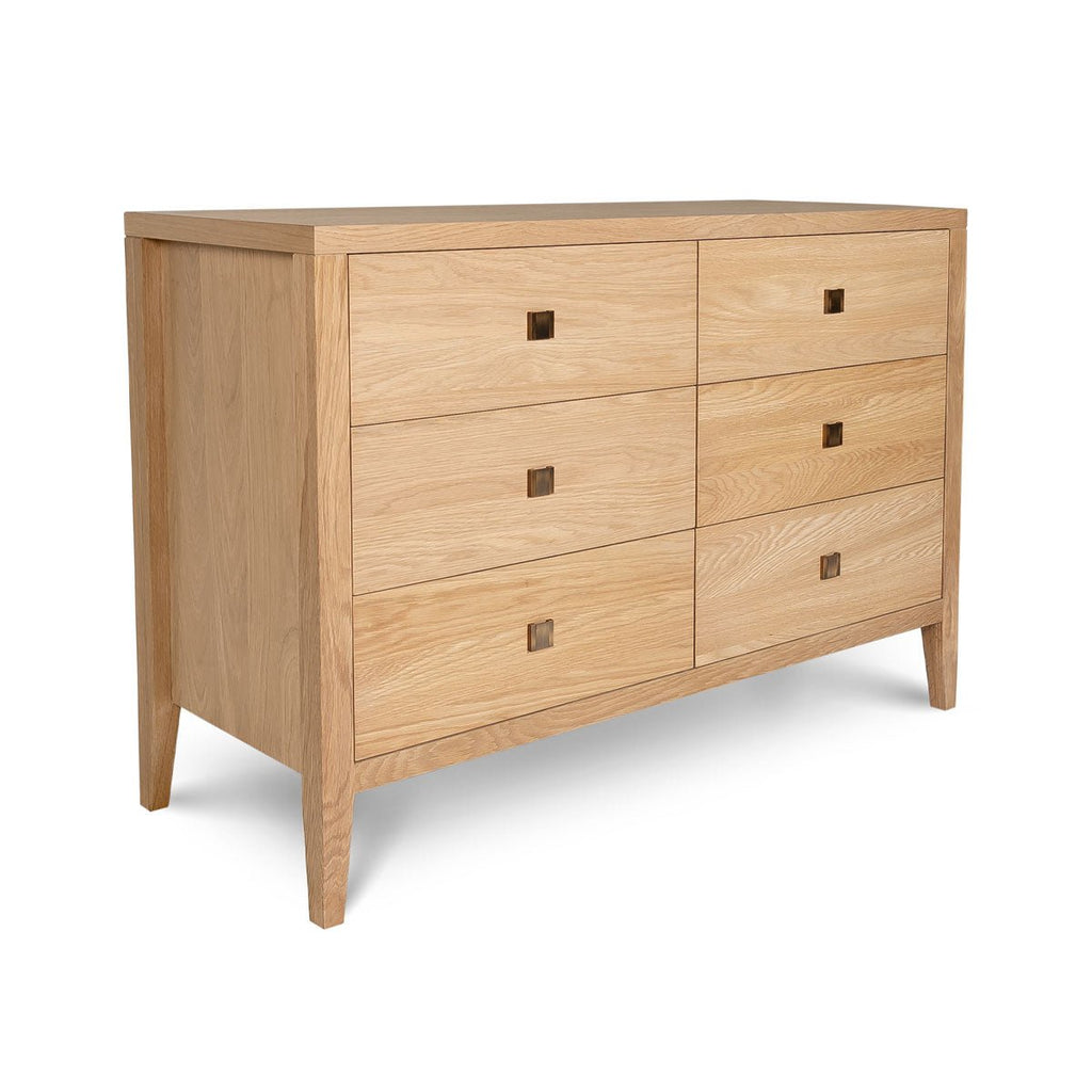 baseHara 6 Drawer Dresser Tall - Natural Oak - Dekor Butik