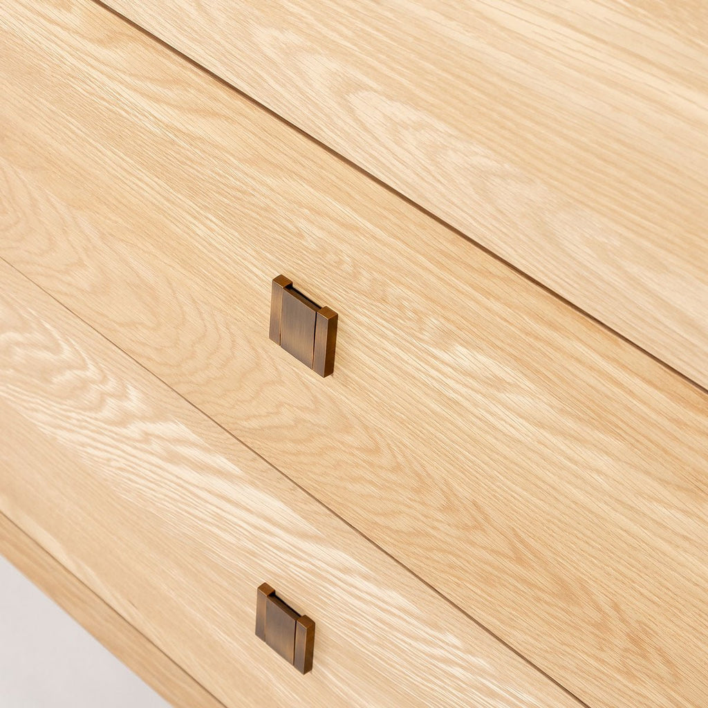 baseHara 6 Drawer Dresser Tall - Natural Oak - Dekor Butik
