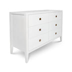 baseHara 6 Drawer Dresser Tall - White - Dekor Butik