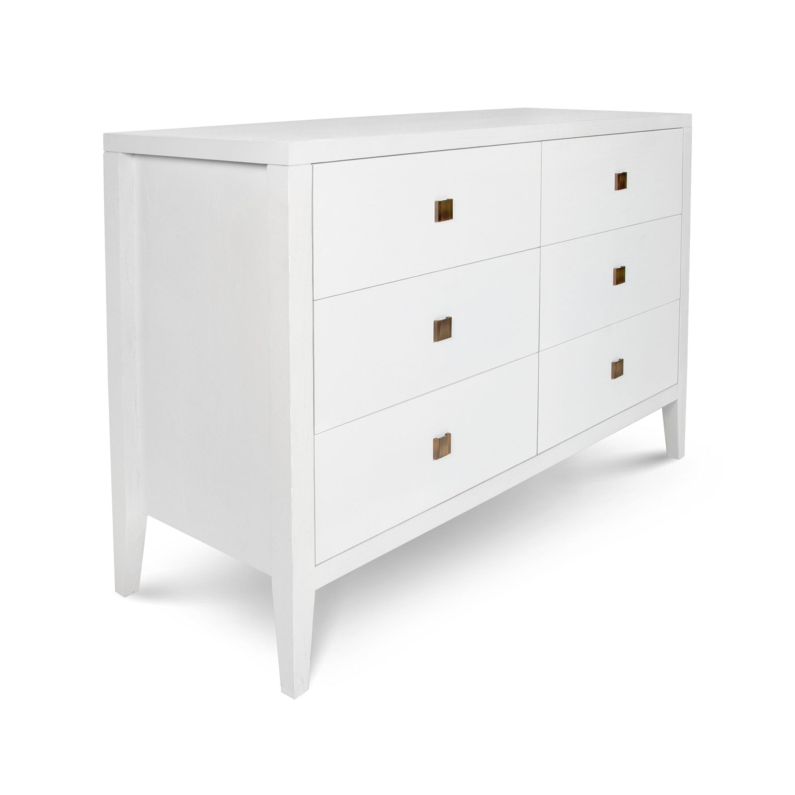 baseHara 6 Drawer Dresser Tall - White - Dekor Butik