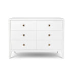 baseHara 6 Drawer Dresser Tall - White - Dekor Butik