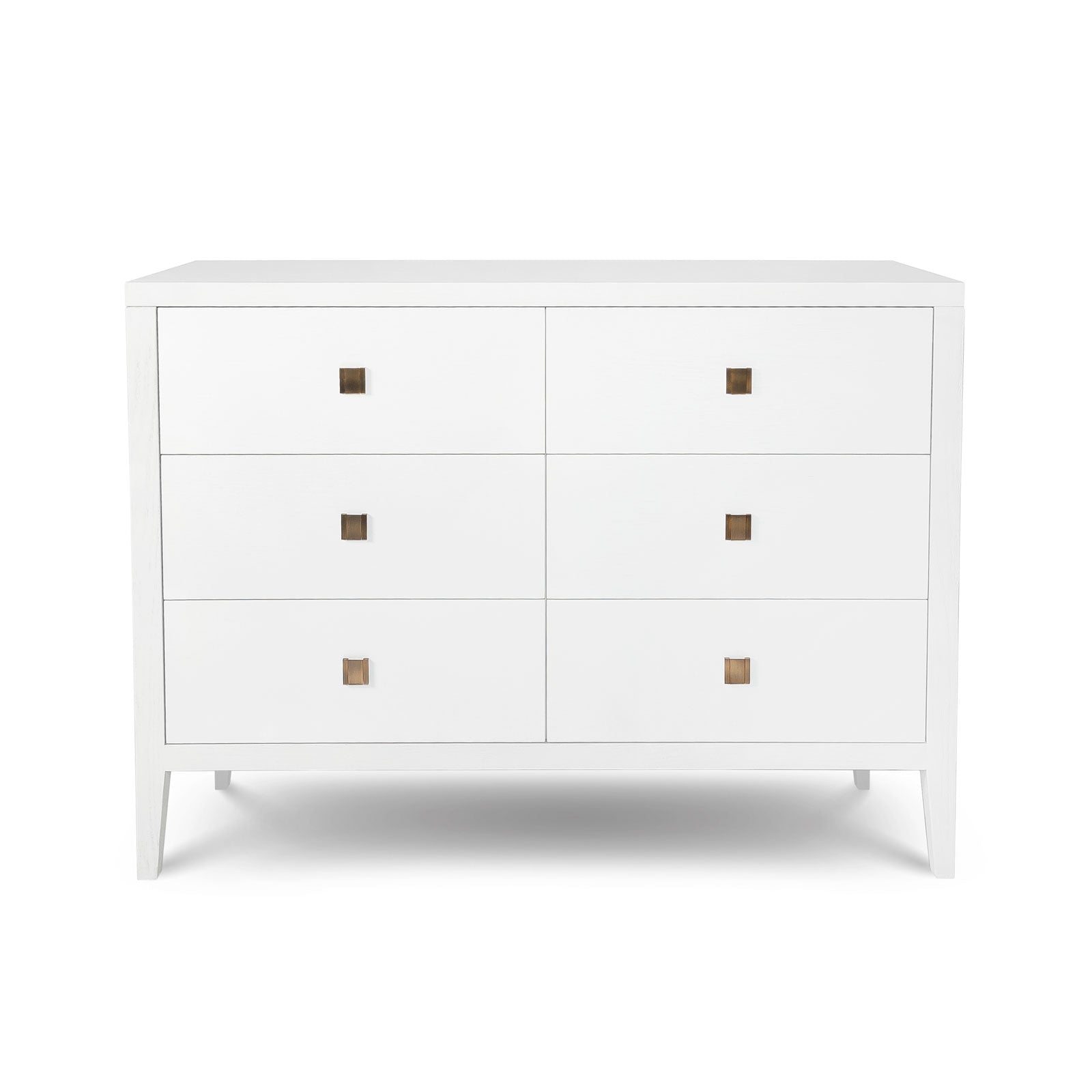 baseHara 6 Drawer Dresser Tall - White - Dekor Butik
