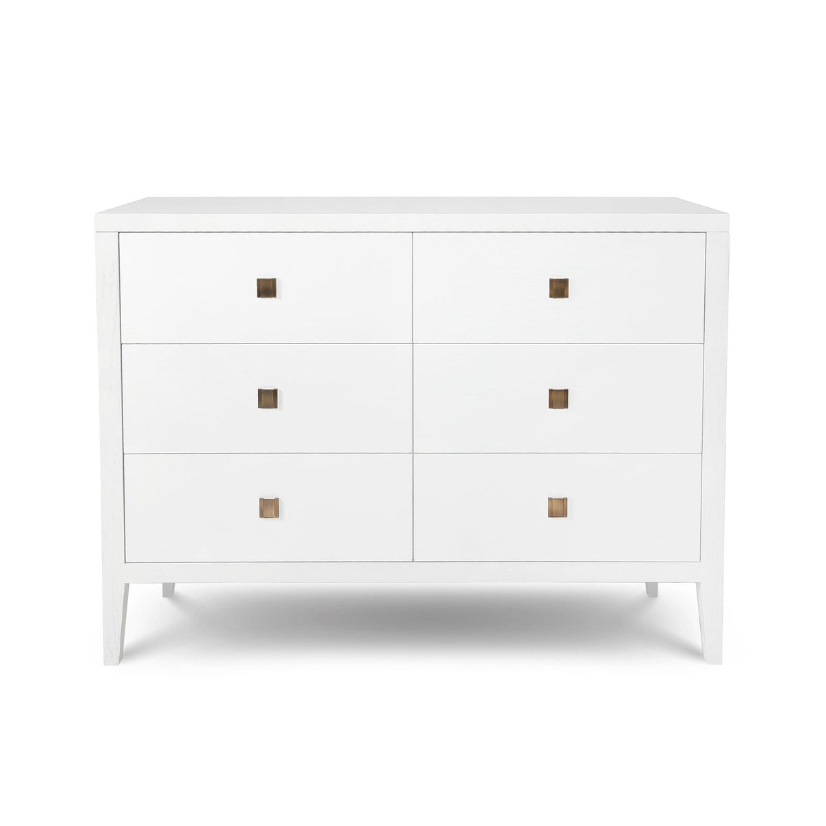 baseHara 6 Drawer Dresser Tall - White - Dekor Butik