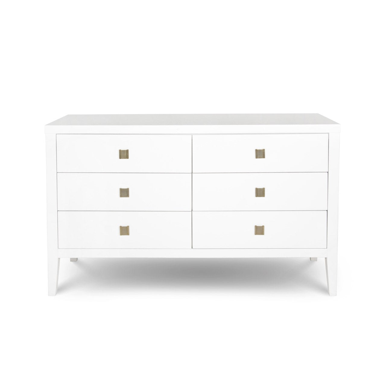 baseHara 6 Drawer Dresser - White - Dekor Butik