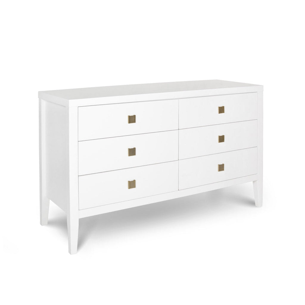 baseHara 6 Drawer Dresser - White - Dekor Butik