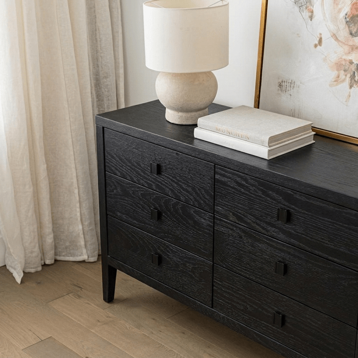 baseHara 9 Drawer Dresser - Black - Dekor Butik