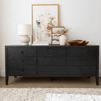baseHara 9 Drawer Dresser - Black - Dekor Butik