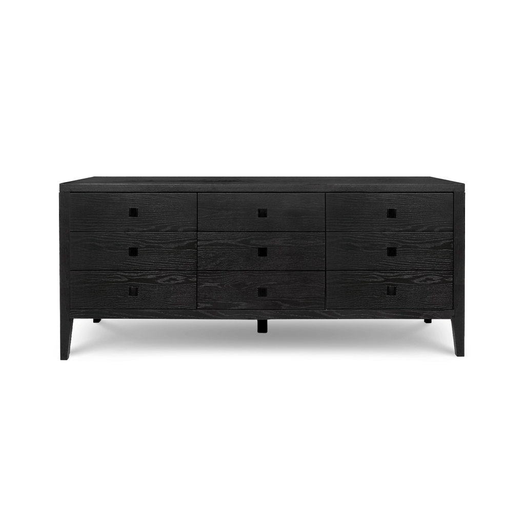 baseHara 9 Drawer Dresser - Black - Dekor Butik