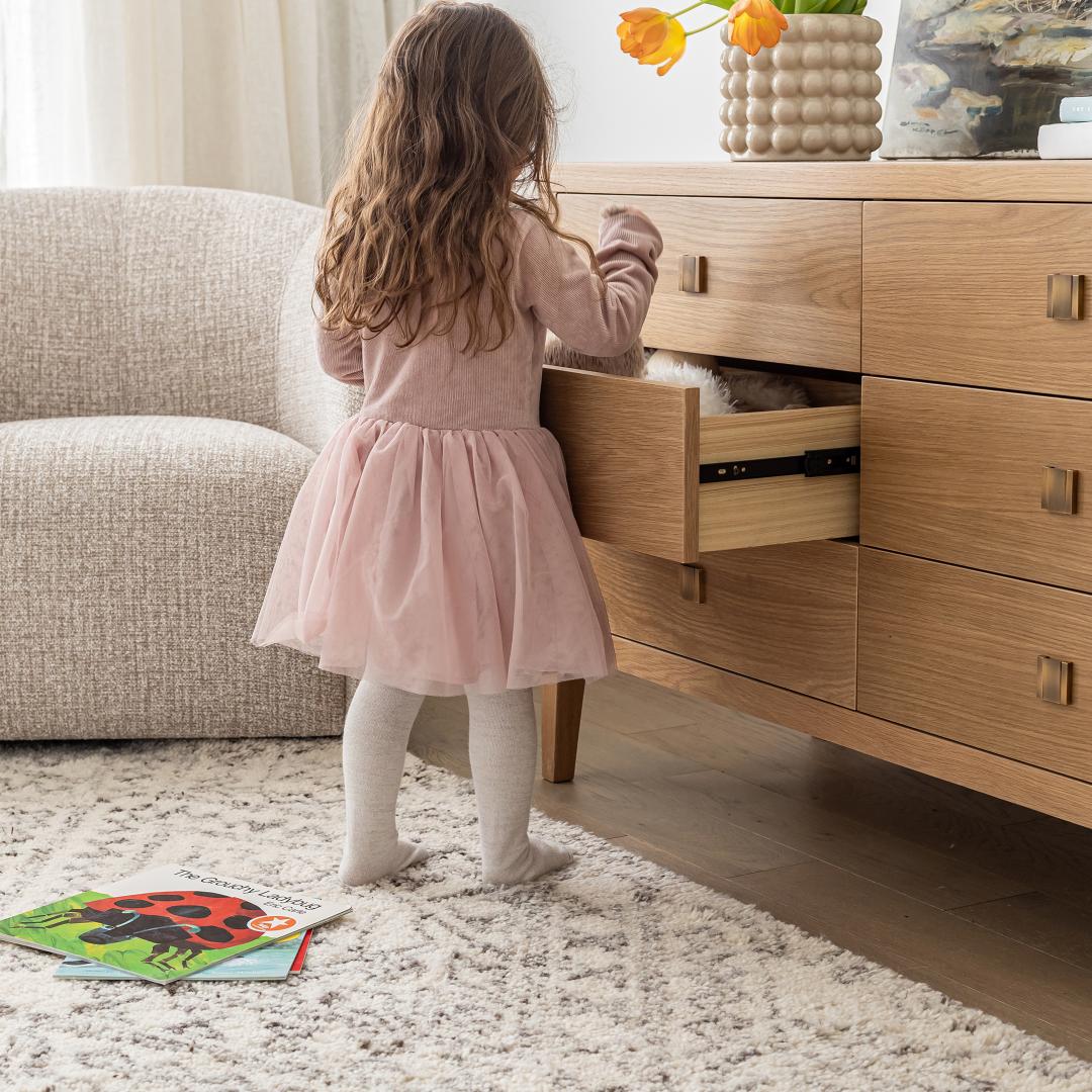 baseHara 9 Drawer Dresser - Natural Oak - Dekor Butik