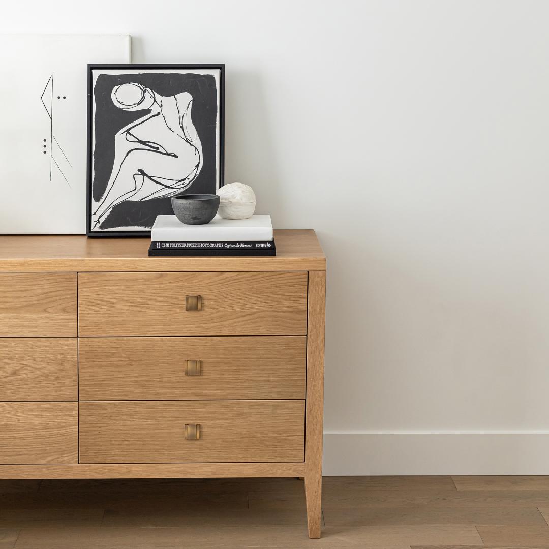 baseHara 9 Drawer Dresser - Natural Oak - Dekor Butik