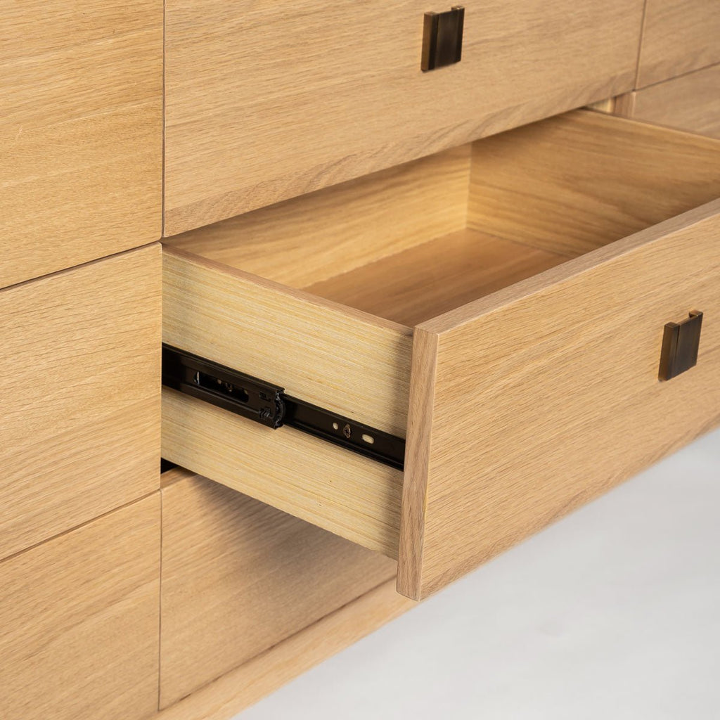 baseHara 9 Drawer Dresser - Natural Oak - Dekor Butik