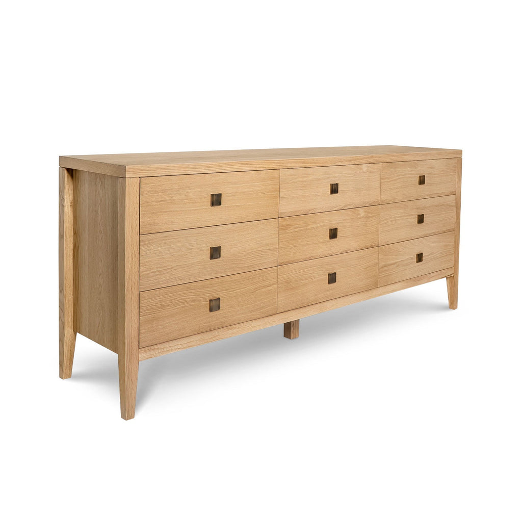 baseHara 9 Drawer Dresser - Natural Oak - Dekor Butik