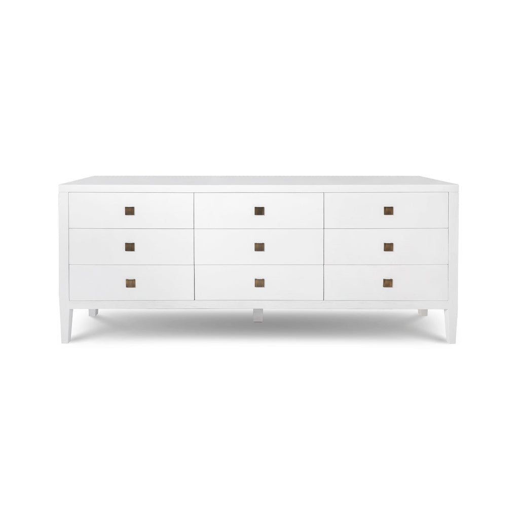 baseHara 9 Drawer Dresser - White - Dekor Butik