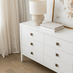 baseHara 9 Drawer Dresser - White - Dekor Butik