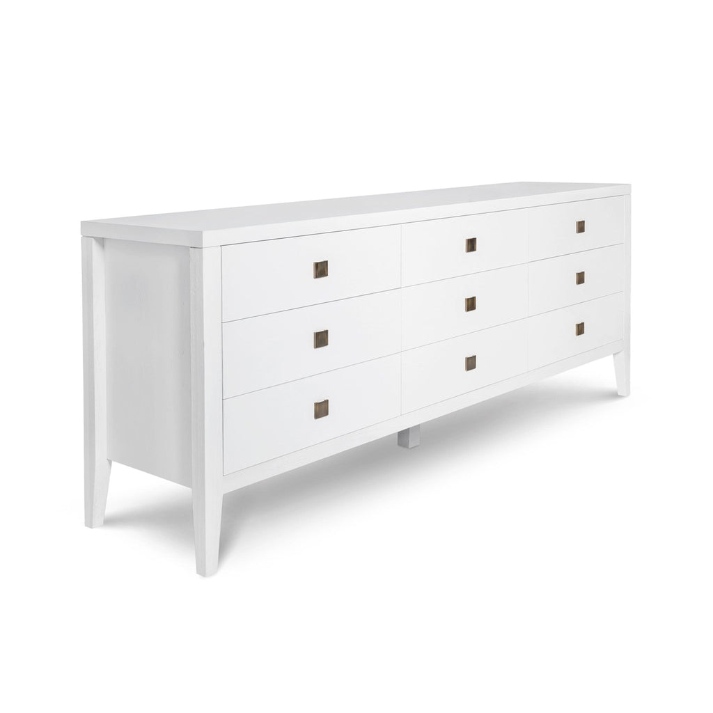 baseHara 9 Drawer Dresser - White - Dekor Butik