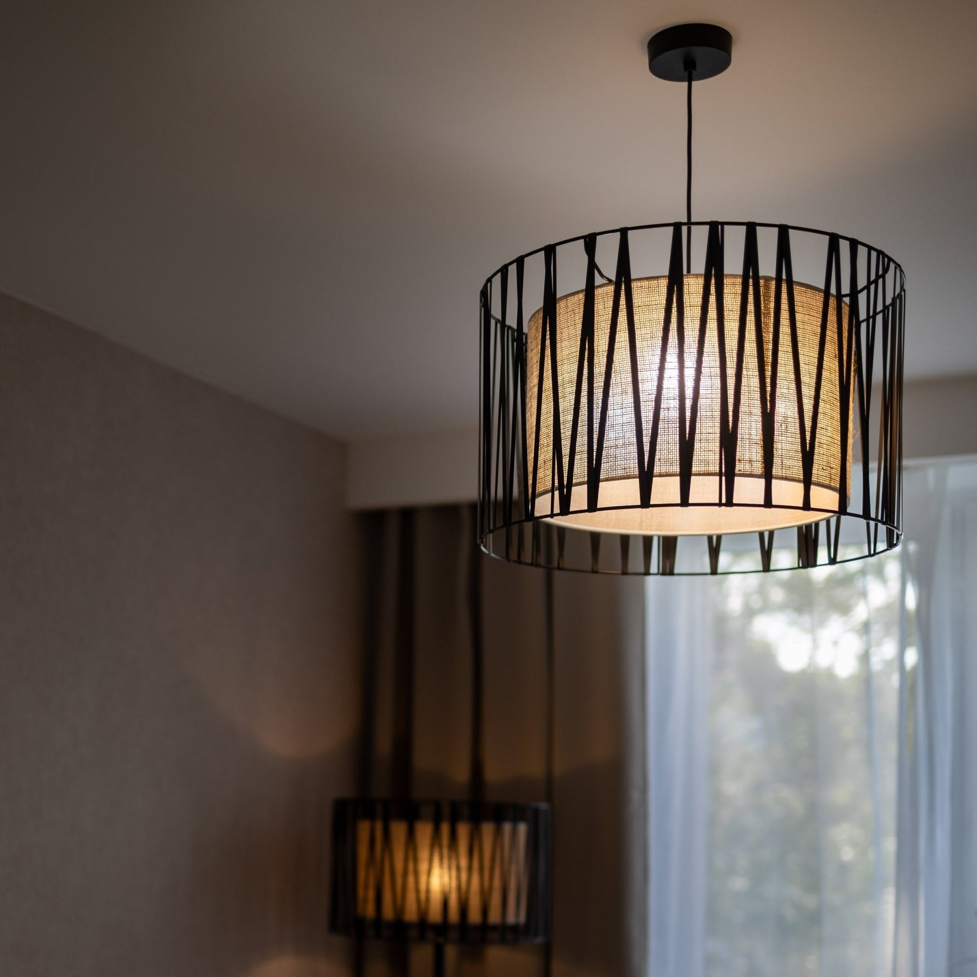 HARMONY NATURE Woven Jute Pendant Light for Dining Room, Bedroom & Living Room - Dekor Butik