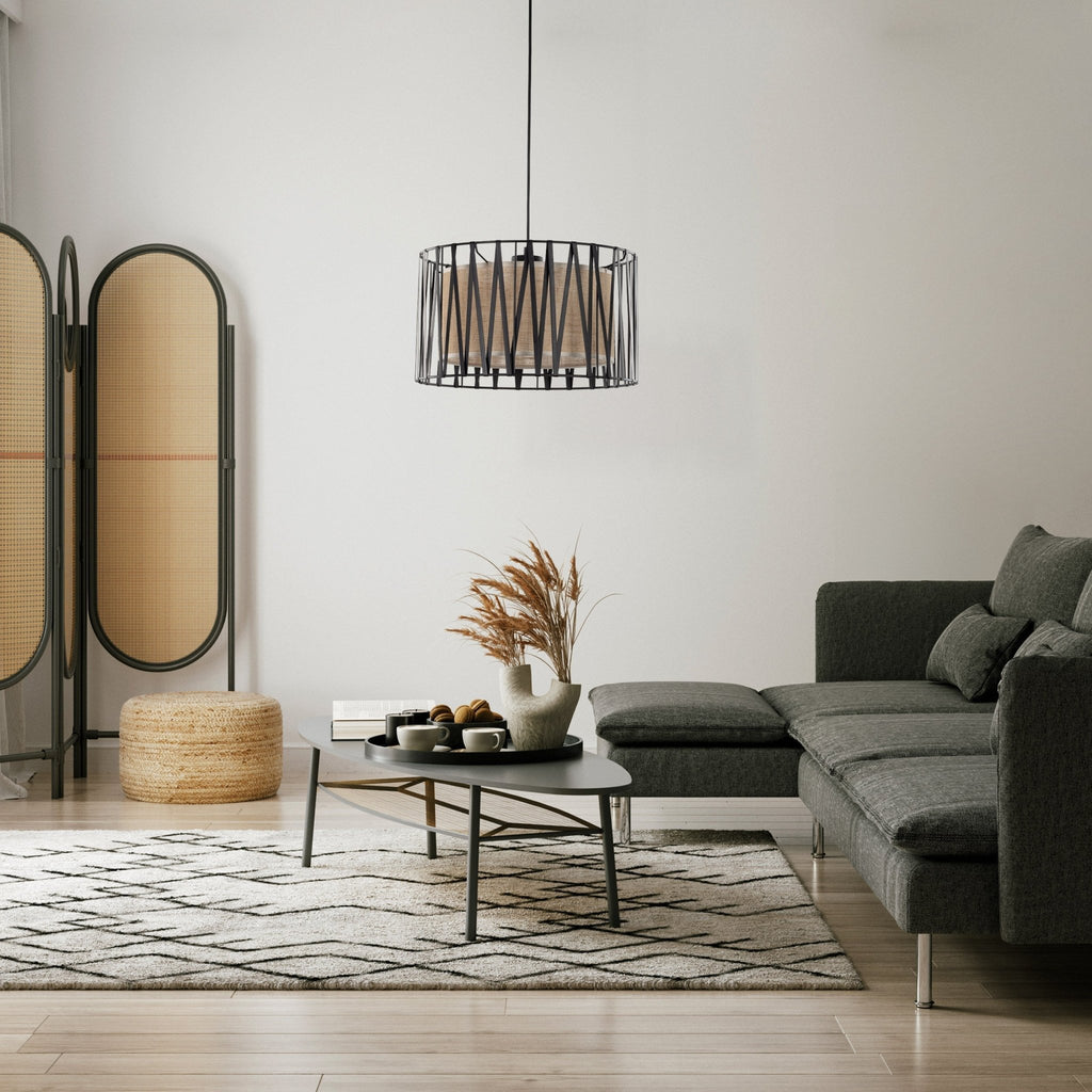 HARMONY NATURE Woven Jute Pendant Light for Dining Room, Bedroom & Living Room - Dekor Butik