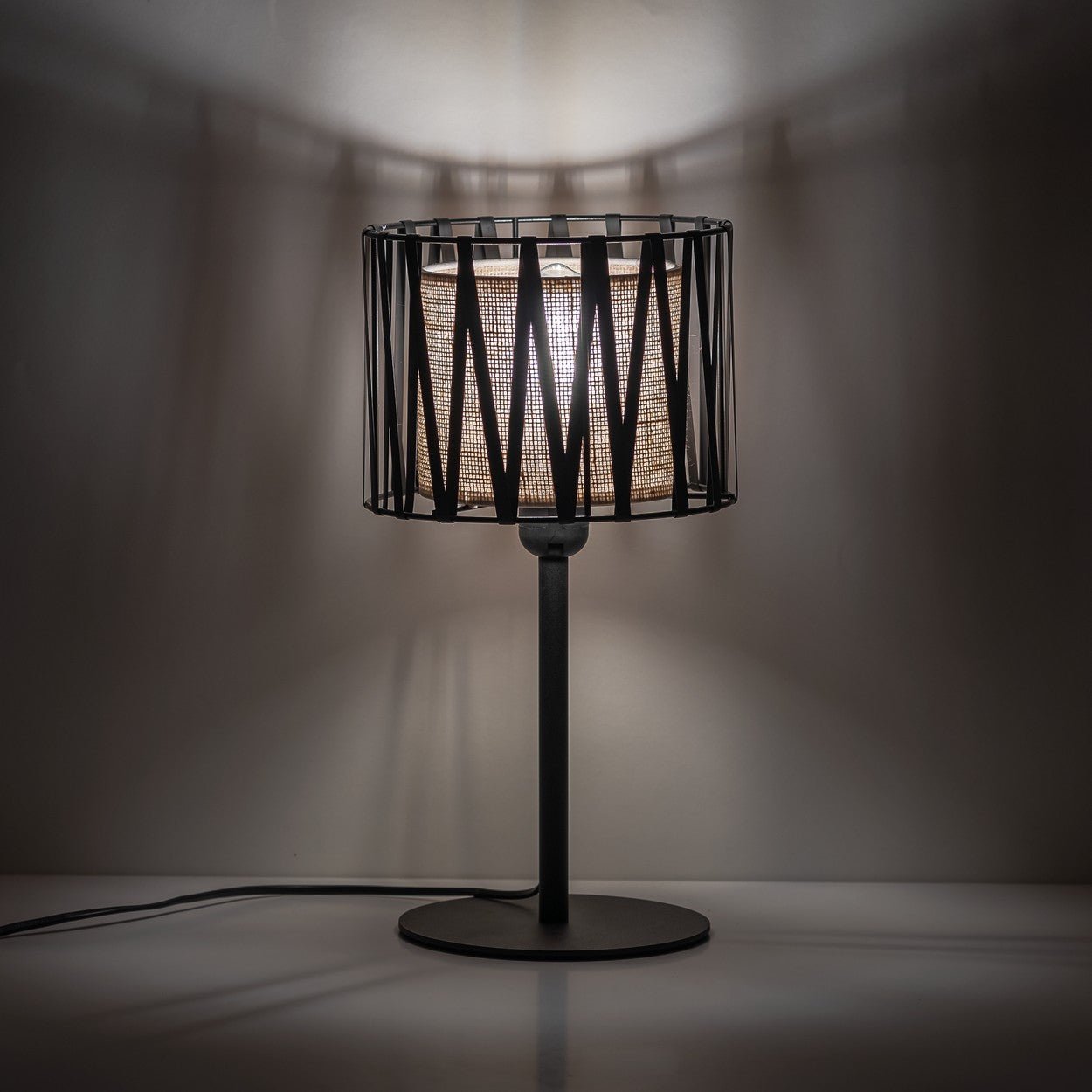 HARMONY NATURE Woven Jute Table Lamp for Bedroom & Nightstand (Clearance) - Dekor Butik