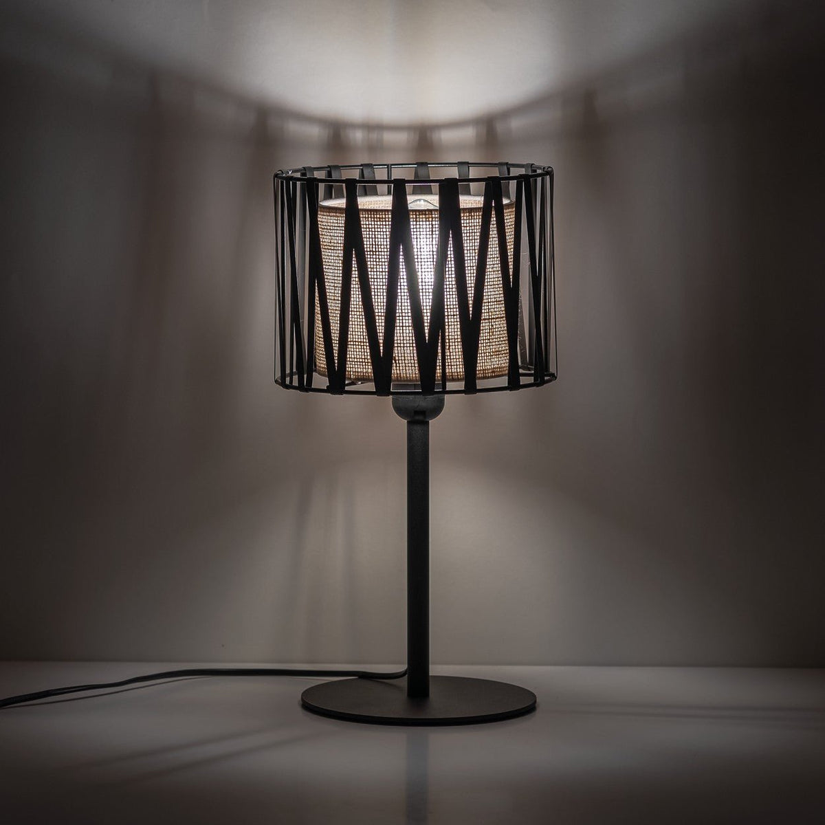 HARMONY NATURE Woven Jute Table Lamp for Bedroom & Nightstand (Clearance) - Dekor Butik