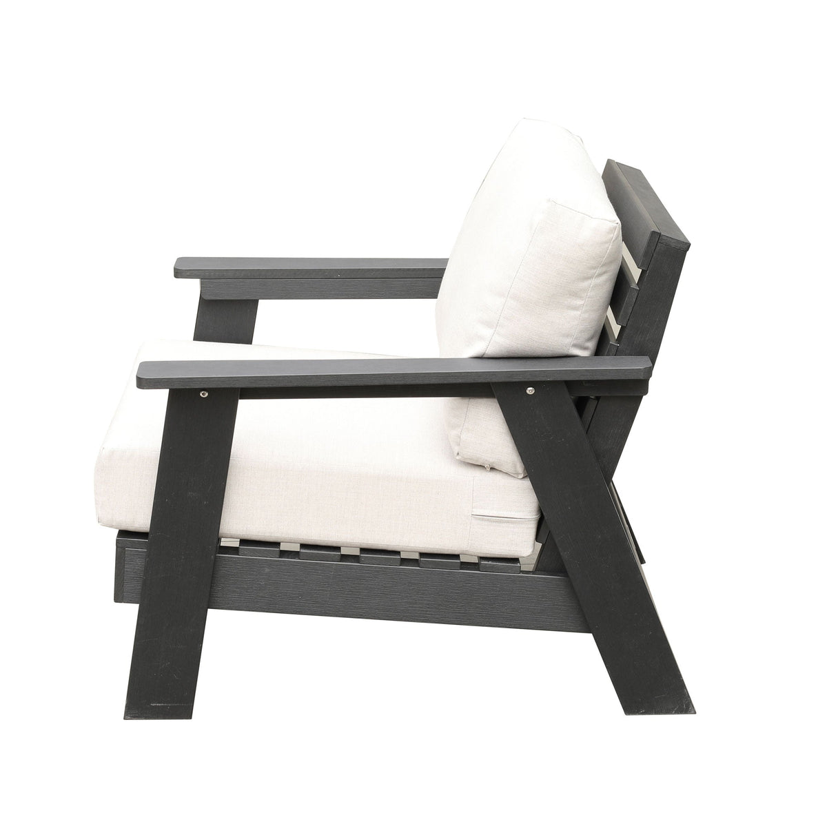 Club ChairHazelnut Polymer Outdoor Club Chair with Sunbrella® Cushions - Dekor Butik