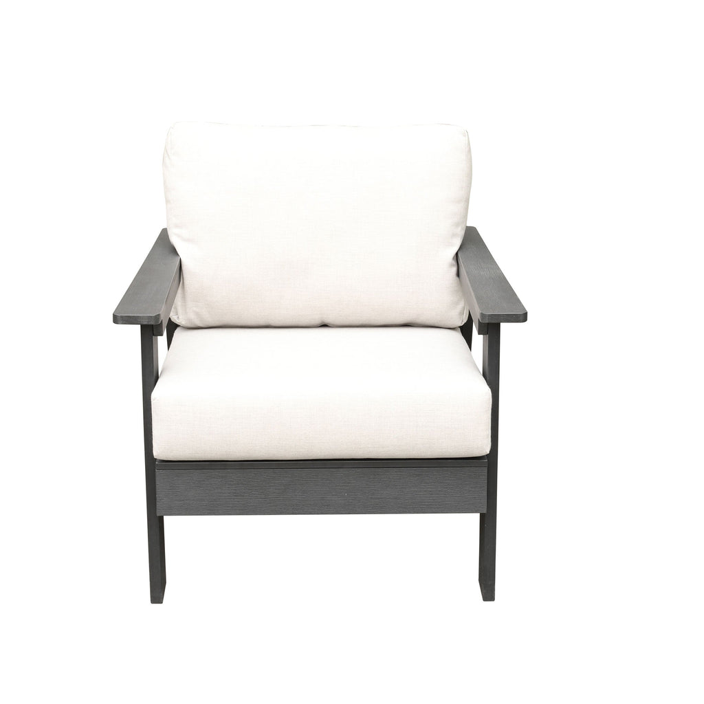 Club ChairHazelnut Polymer Outdoor Club Chair with Sunbrella® Cushions - Dekor Butik