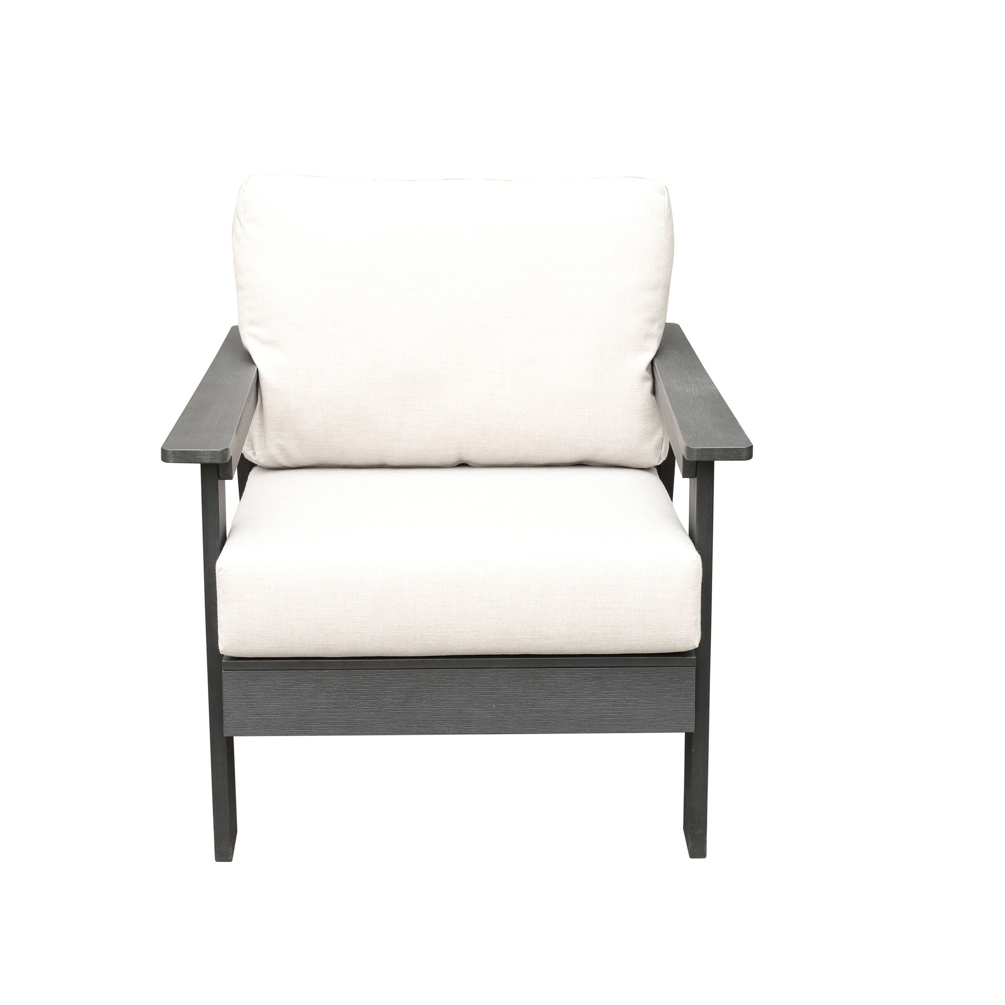 Club ChairHazelnut Polymer Outdoor Club Chair with Sunbrella® Cushions - Dekor Butik
