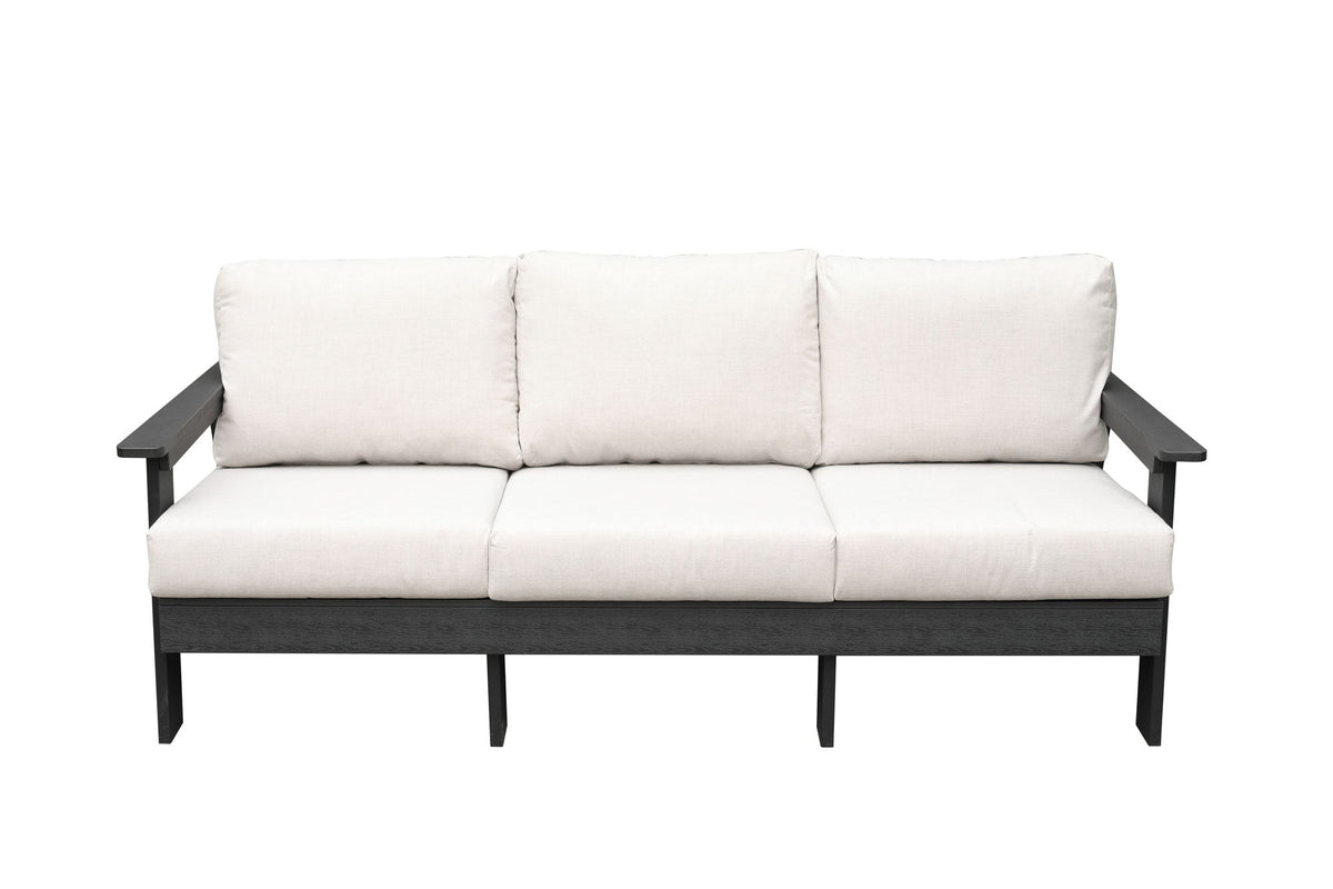sofasHazelnut Polymer Outdoor Sofa with Sunbrella® Cushions - Dekor Butik