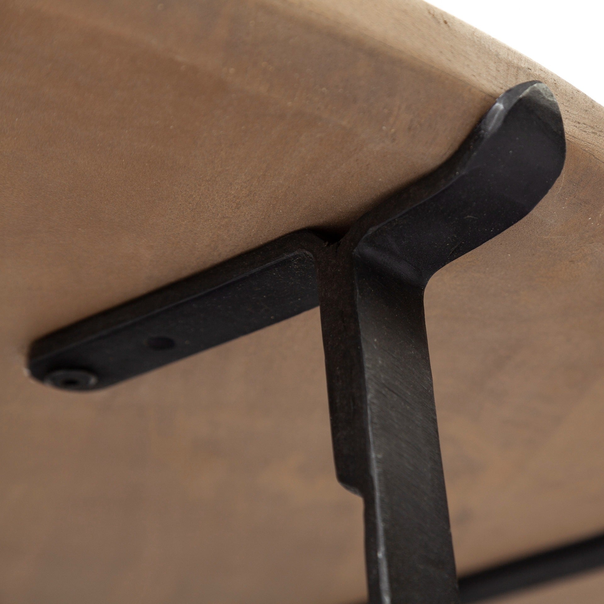 Helios (Set of 2) Brown Solid Wood Top Black Metal Base Nesting Coffee Tables - Dekor Butik