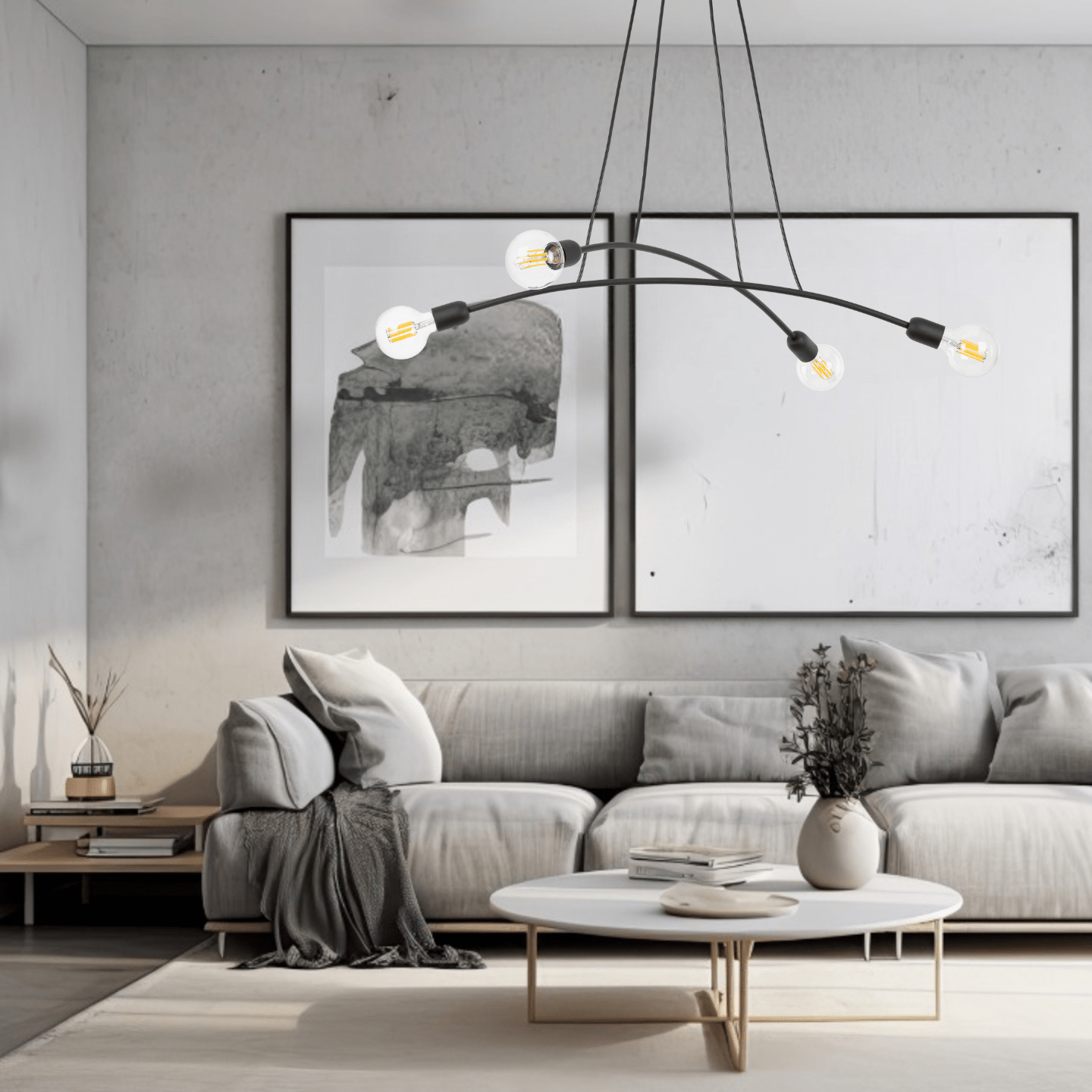 HELIX Black Minimalist Pendant Light 4 (Clearance) - Dekor Butik