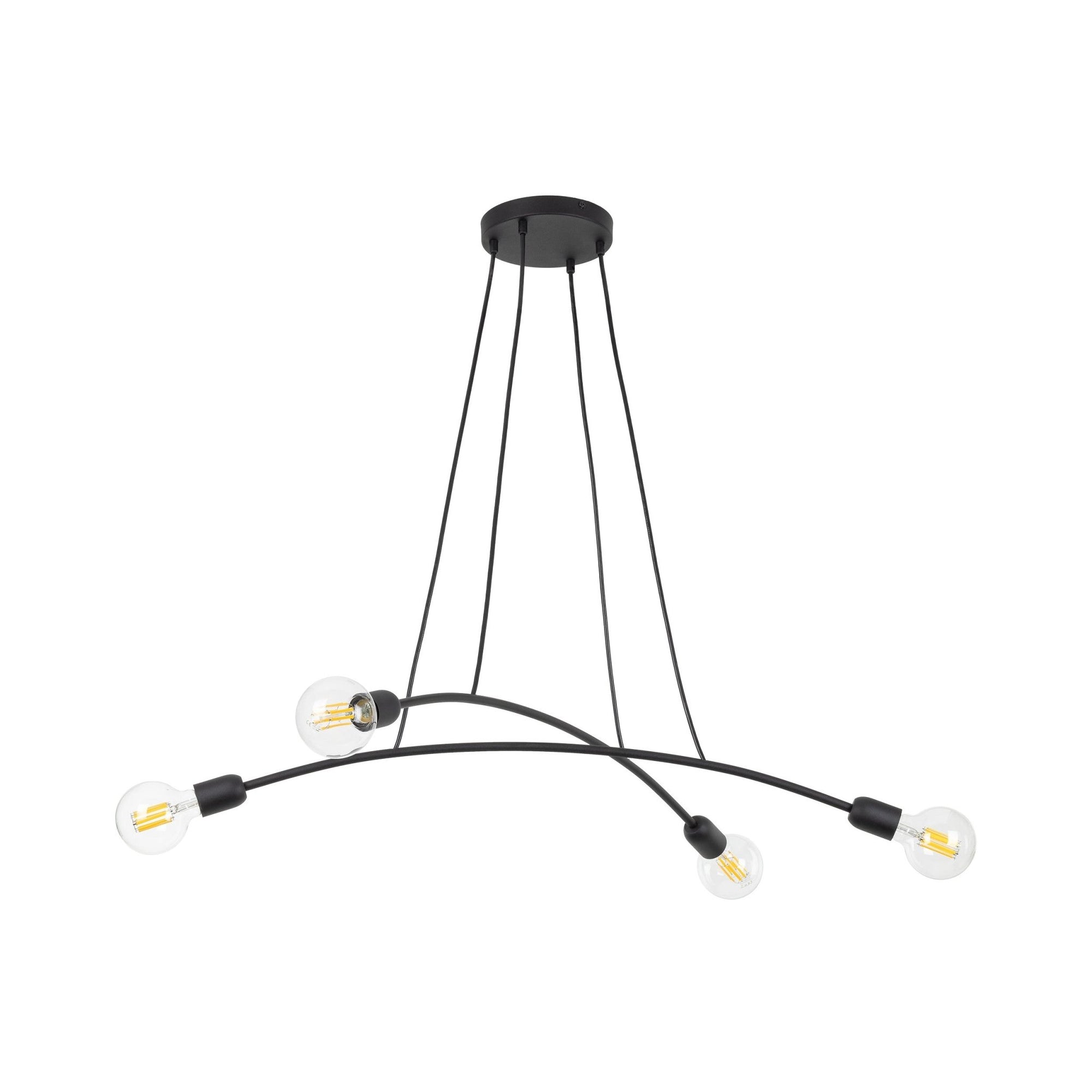 HELIX Black Minimalist Pendant Light 4 (Clearance) - Dekor Butik