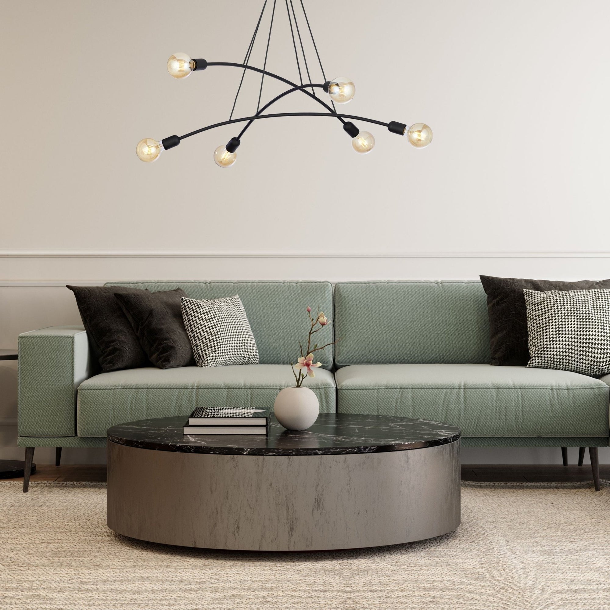 HELIX Black Minimalist Pendant Light 6 (Clearance) - Dekor Butik