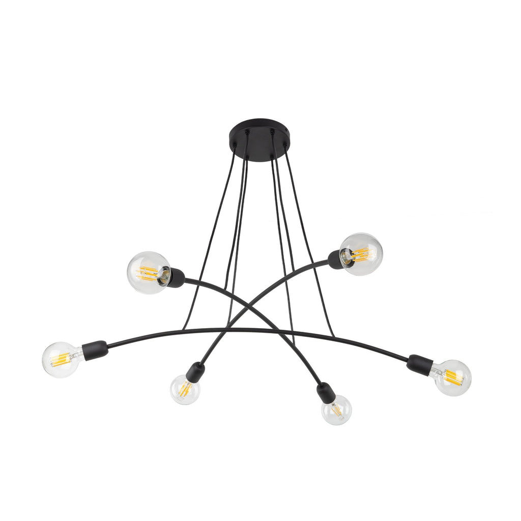 HELIX Black Minimalist Pendant Light 6 (Clearance) - Dekor Butik