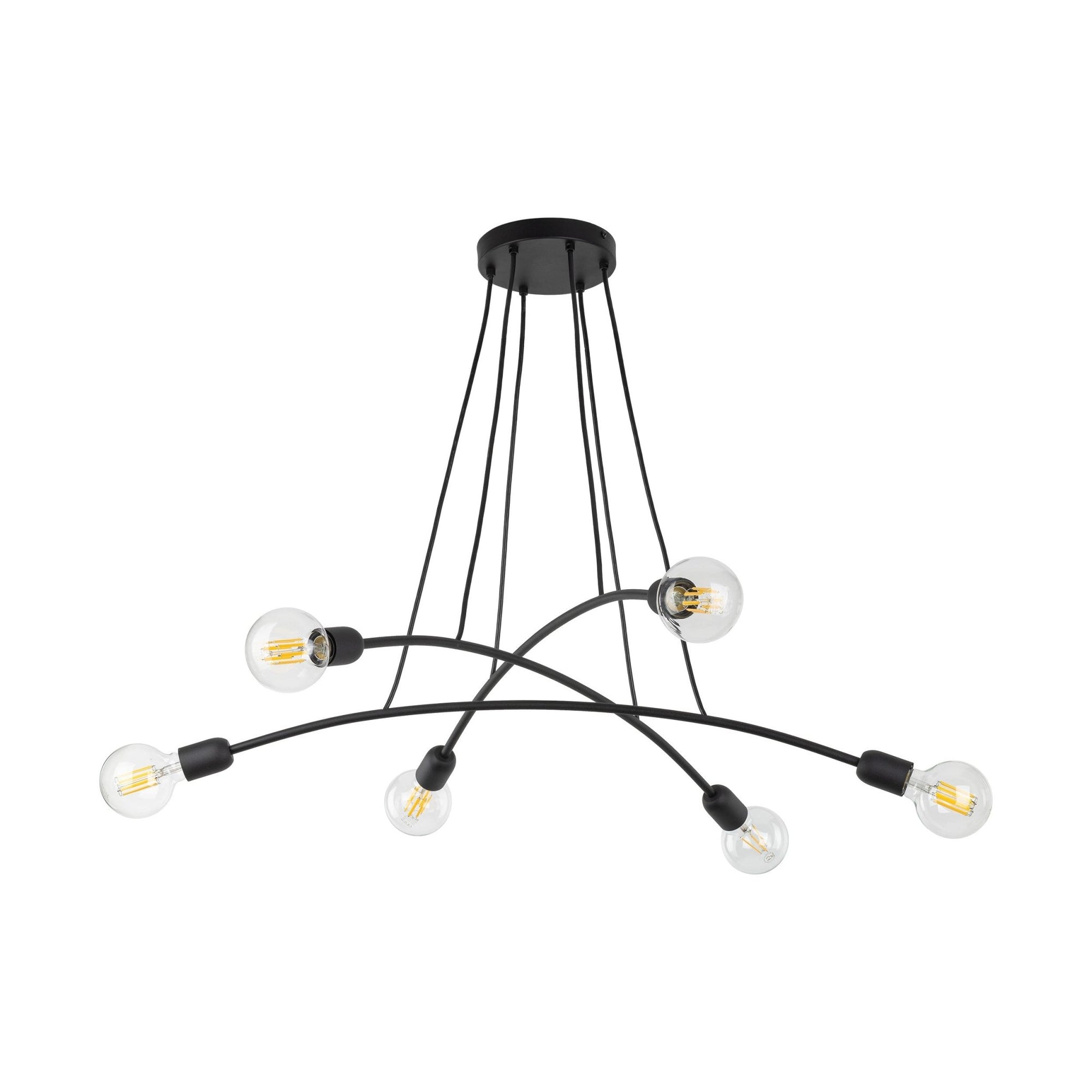 HELIX Black Minimalist Pendant Light 6 (Clearance) - Dekor Butik