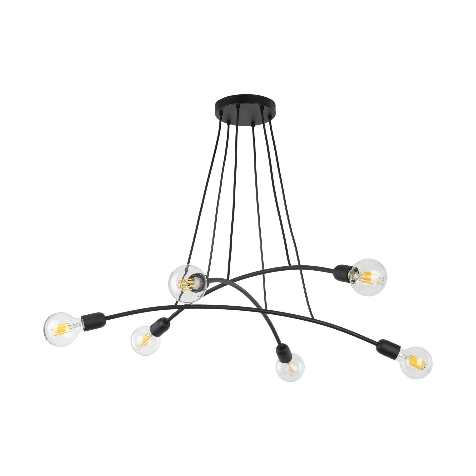 HELIX Black Minimalist Pendant Light 6 (Clearance) - Dekor Butik
